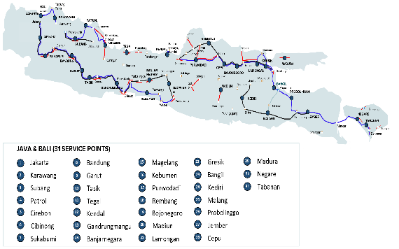Triasmitra Inland Service Point (Java & Bali)